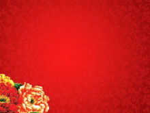 Imagen de fondo de presentación de diapositivas de año nuevo de peonía roja rica