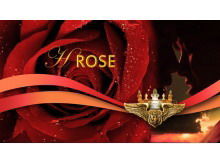 Descarga de la plantilla PPT de Rose Valentine's Day