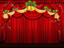 Curtain background dynamic Christmas PPT background template