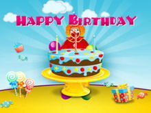 Happy birthday PPT template download