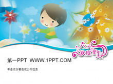 卡通儿童节PPT模板下载