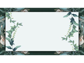 Imagem de fundo de apresentação de slides floral com folhas verdes frescas