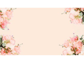 粉色花朵植物PPT背景圖片