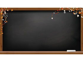 Three blackboard PPT background images with lace decoration