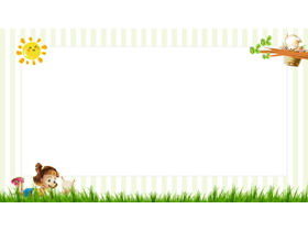 Cute cartoon kids small animals PPT background pictures PowerPoint Templates  Free Download