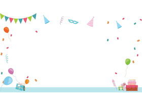 Two colorful cartoon birthday PPT background images