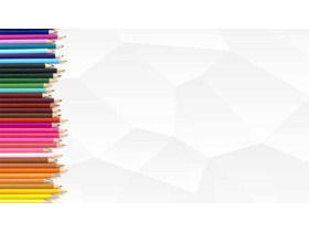 Два изысканных цветных карандаша PPT фоновое изображение