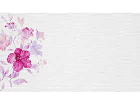 ピンクの水彩花PPTの背景画像