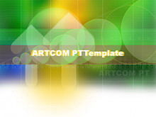 Template latar belakang PPT teknologi digital abstrak dinamis