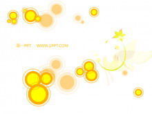 Template latar belakang PPT seni animasi lingkaran kartun sederhana
