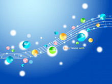 Gorgeous music stave art PPT background picture