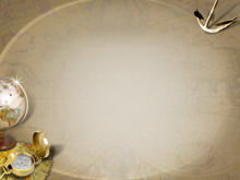 クラシックスタイルのグローブPPTの背景画像