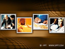 Download dell'immagine di sfondo PPT aziendale marrone Brown
