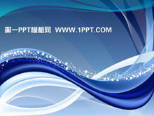 Modèle d'arrière-plan PPT de dessin au trait bleu exquis télécharger