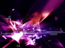 Фиолетовый блики технологии PPT фоновое изображение