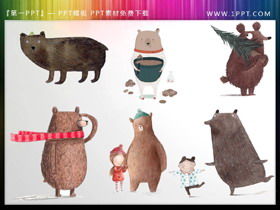 6 different forms of bears PPT material