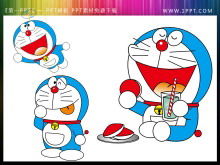 Doraemon PPT cut painting material download