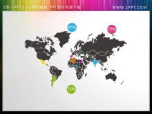 Download di materiale PPT mappa del mondo grigio splendidamente modificabile