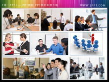 9 شخصيات مشهد اجتماع تدريب الشركات المواد التوضيحية الشرائح