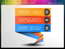 Téléchargement de matériel de catalogue PowerPoint rouge, jaune et bleu exquis