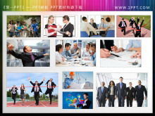 Um conjunto de download de material de slides da equipe de negócios