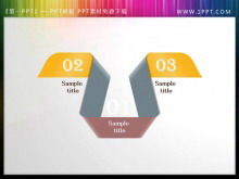 Folding ribbon PowerPoint catalog template free download