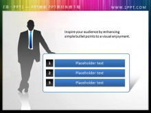 PowerPoint catalog with illustrations for business people