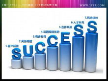 "Éxito" siete elementos del material de ilustración de presentación de diapositivas de éxito empresarial