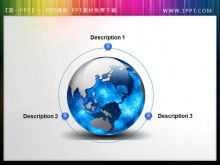 Two slide vignettes with crystal style globe background
