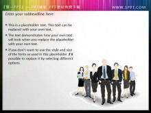 Téléchargement de matériel PPT de quatre silhouettes de gens d'affaires