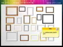 Dozens of beautiful photo frame PPT presentation picture materials
