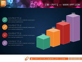 40 カラフルなフラット 包括的な関係 PPT チャート コレクション