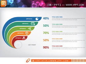 40 também diagrama de relacionamento PPT plano em cores
