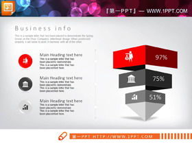 Gráfico PPT empresarial plano rojo y negro de 40 páginas Daquan