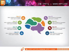 40-seitiges farbiges PPT-Diagramm für europäische und amerikanische Unternehmen