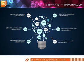 Biały płaski wykres technologii PPT Daquan
