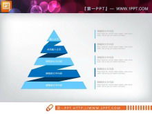 Blue practical flat work summary PPT chart Daquan