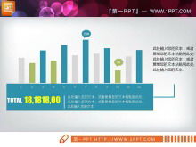 Niebieski płaski biznesowy wykres PPT Daquan