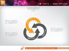 Schéma PPT d'agencement du plan de travail plat gris orange Daquan