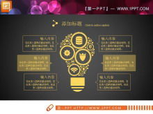 Golden flat business PPT chart Daquan