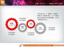 Download gratuito di grafici PPT di presentazione aziendale piatta rossa e grigia