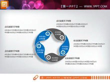 Blaues und graues flaches Business-PowerPoint-Diagrammpaket herunterladen