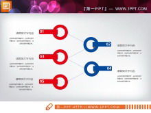 紅藍扁平化業務總結PPT圖表包下載