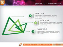 Gráfico PPT empresarial micro estéreo verde Daquan