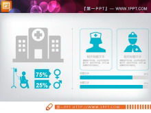 Grafico PPT dell'ospedale medico blu Daquan