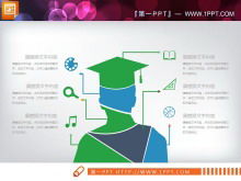 Green flat business PPT diagramă Daquan