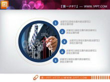 Download grafico PPT business piatto blu
