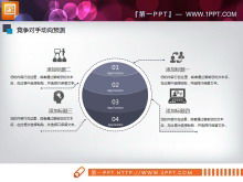 Динамическая плоская сине-серая комбинация сводок работы PPT-диаграмма