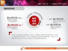 Gráfico PPT empresarial plano vermelho Daquan
