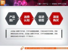 Tabla PPT de planificación de eventos plana roja Daquan